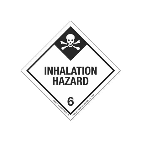 Inhalation Hazard Shipping Label Class 6