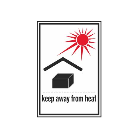 Keep Away From Heat - Label