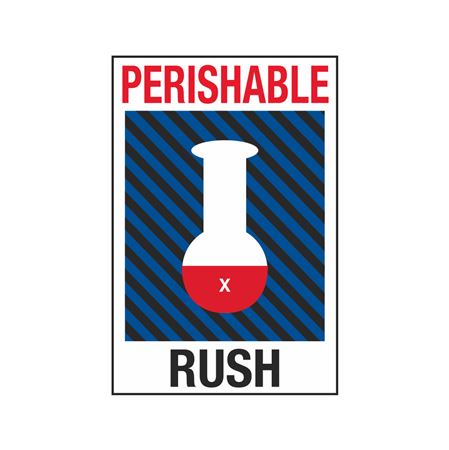 Perishable Rush Shipping Label