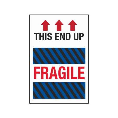This End Up Fragile - Shipping Label