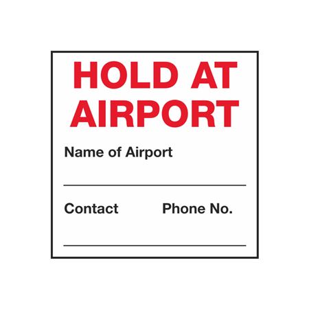 Hold At Airport - Label