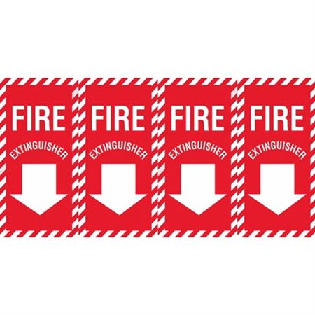Fire Extinguisher (Down Arrow) Wrap - Vinyl Marker
