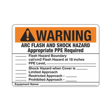 Arc Flash/Shock Hazard - Custom Printed Sign 10 x 14