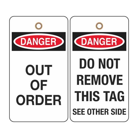 Danger Out Of Order Tag