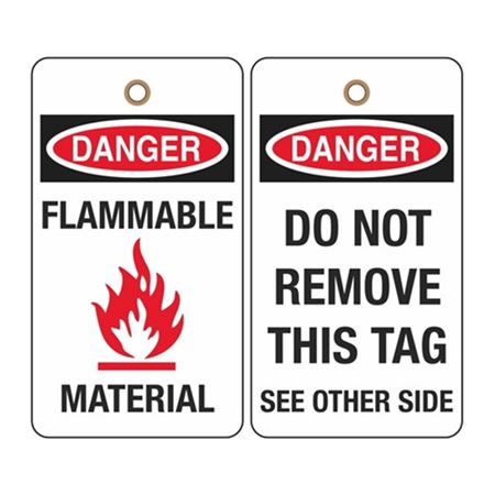 Danger Flammable Material (graphic) Tag