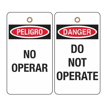 Danger Do Not Operate (Bilingual) Tag