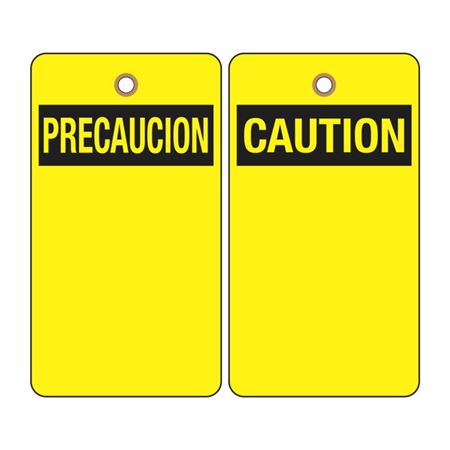 Caution (Blank - Bilingual) Tag