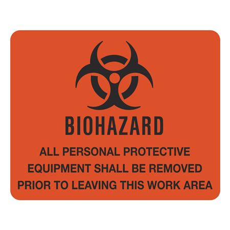 Biohazard Warning Vinyl Sign