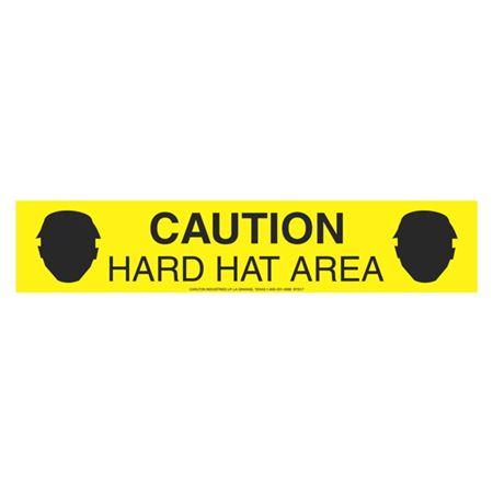 Caution Hard Hat Area Barricade Symbol Tape