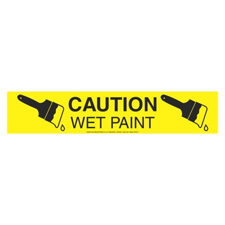 Caution Wet Paint Barricade Symbol Tape