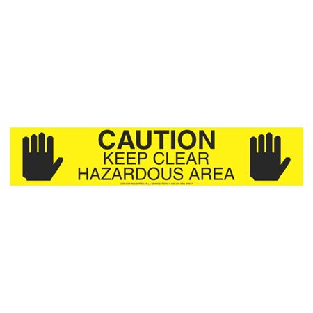 Caution Keep Clear Hazardous Area Barricade Symbol Tape