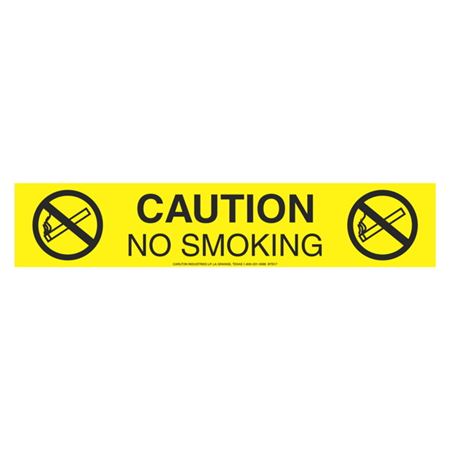 Caution No Smoking Barricade Symbol Tape