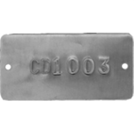 Embossed Metal Tags - Letter and Numbered - Aluminum