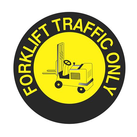 Anti-Slip Floor Decals - Forklift Traffic Only