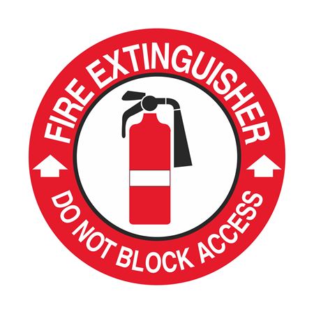 Anti-Slip Floor Decal - Fire Extinguisher Do Not Block Access