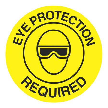 Anti-Slip Floor Decals - Eye Protection Required