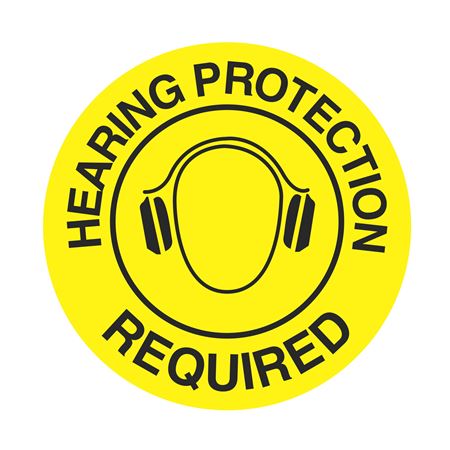 Anti-Slip Floor Decals - Hearing Protection Required