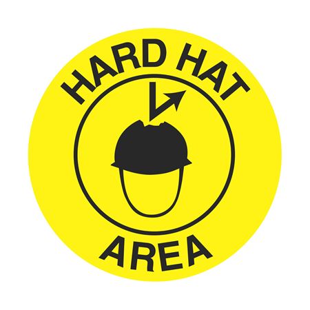 Anti-Slip Floor Decals - Hard Hat Area