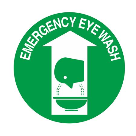 Anti-Slip Floor Decals - Emergency Eye Wash