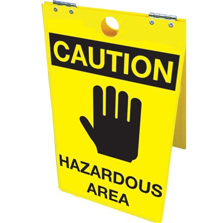 Caution Hazardous Area 12" x 20" Floor Stand