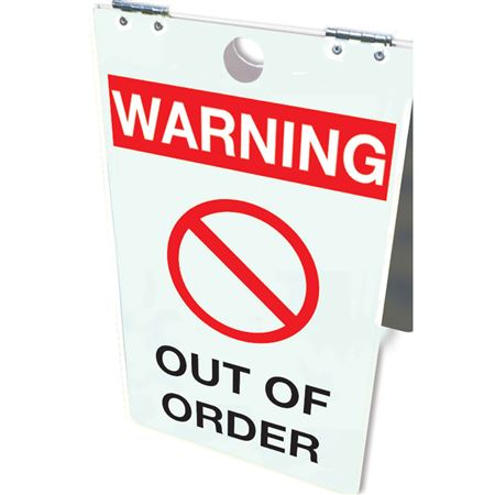 Warning Out of Order 12" x 20" Floor Stand