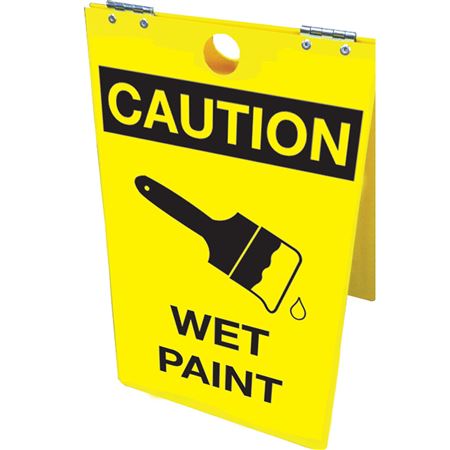 Caution Wet Paint 12" x 20" Floor Stand