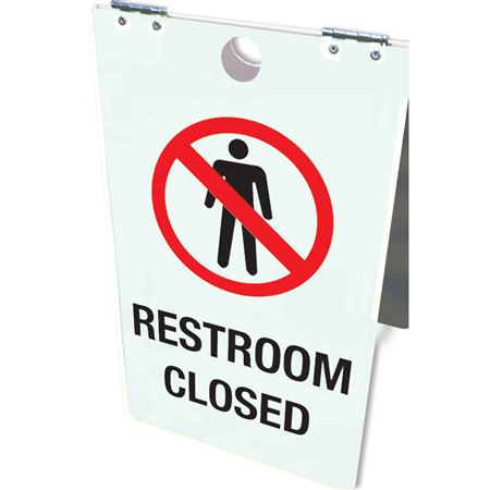 Restroom Closed 12" x 20" Floor Stand