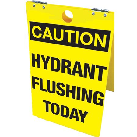Hydrant Flushing Today Floor Stand 12x20