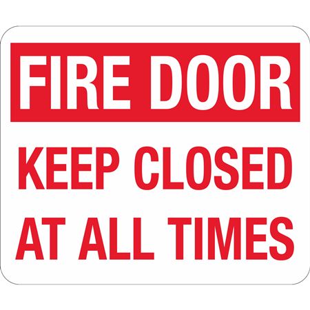 Fire Door Keep Closed At All Times Sign