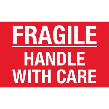 Fragile Handle With Care - 3 x 5