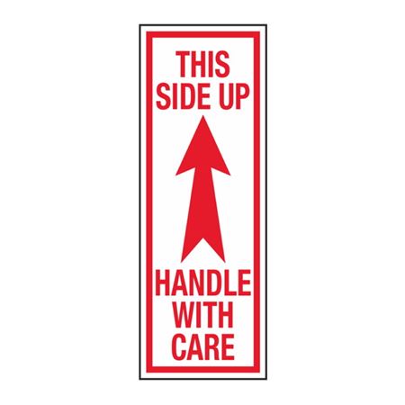 This Side Up Handle With Care - 2 1/2 x 7