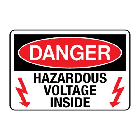 Danger Hazardous Voltage Inside Decal
