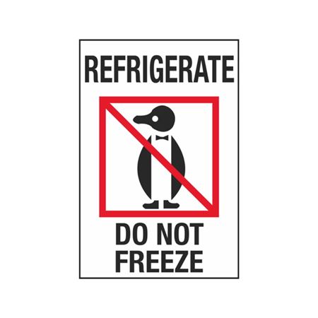 Refrigerate Do Not Freeze - 4 x 6