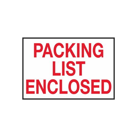 Packing List Enclosed - 2 x 3