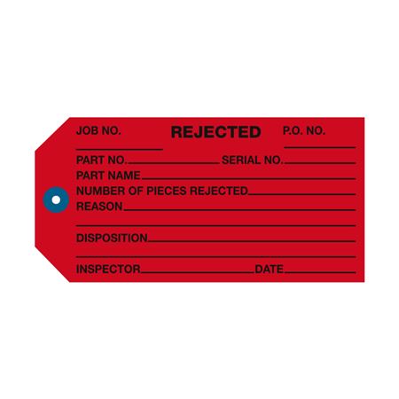 Rejected Inspection Tag - Red
