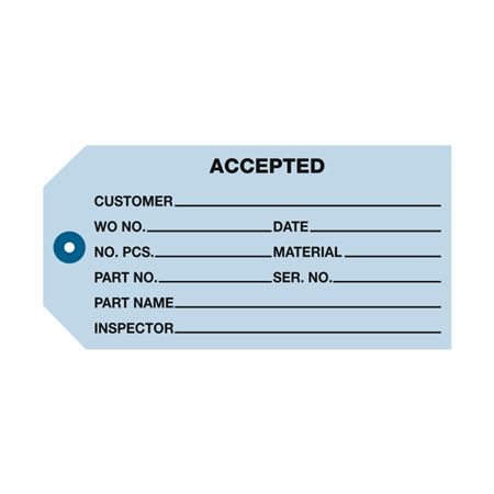 Accepted Inspection Tag - Blue