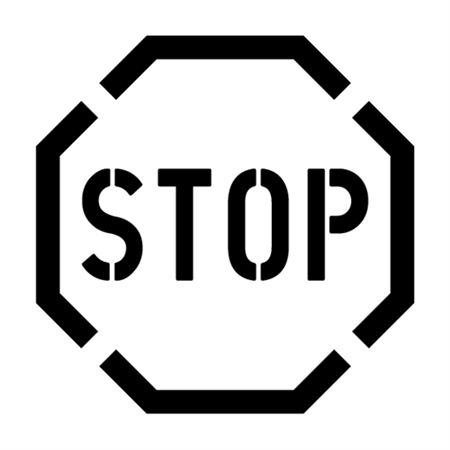 Stop Sign Stencil - 2' x 2'