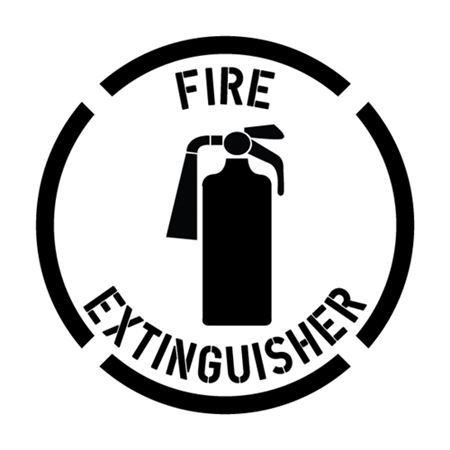 Fire Extinguisher Stencil - 2' x 2'