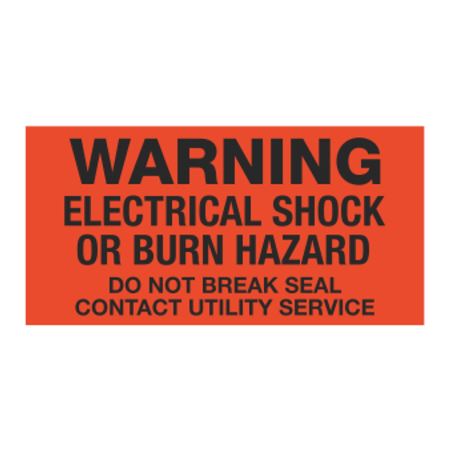 Warning Electrical Shock or Burn Hazard