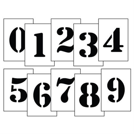 Polyethylene Stencil Kit - Numbers