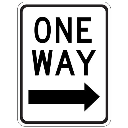 One Way (Right Arrow) - Engineer Grade Reflective 18" x 24"