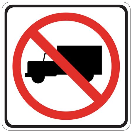 No Trucks (Graphic) Sign 24" x 24"