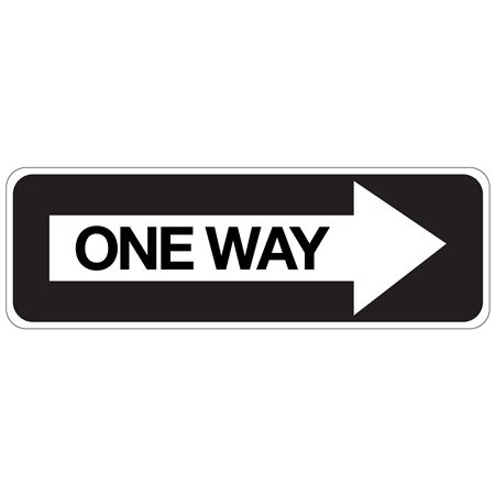 One Way (Right Arrow) - Engineer Grade Reflective 12 x 36