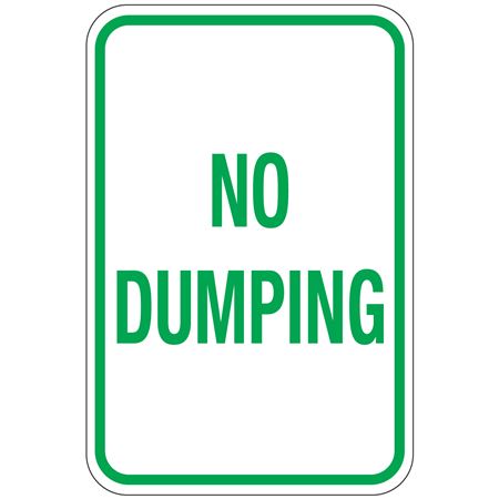 No Dumping Sign 12" x 18"