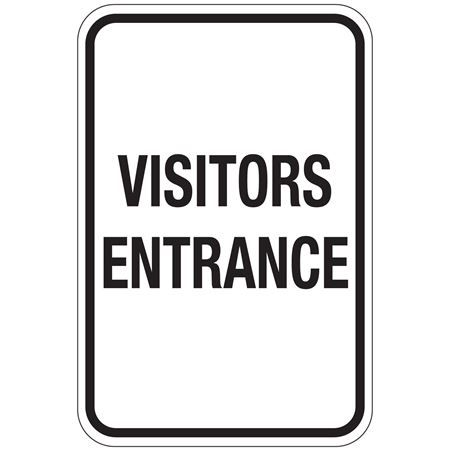 Visitors Entrance Sign 12"x18"