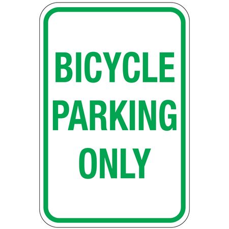 Bicycle Parking Only Sign 12x18