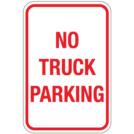 No Truck Parking Sign 12" x 18"
