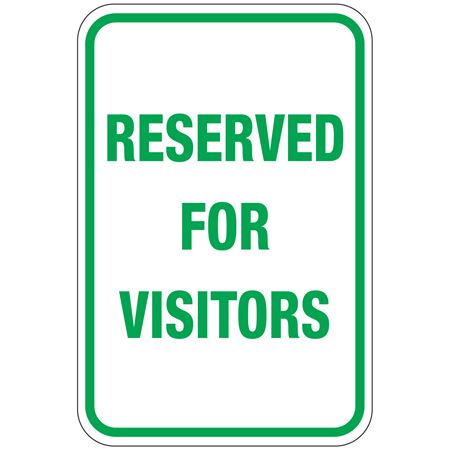 Reserved For Visitors Sign 12" x 18"