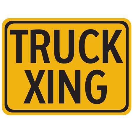 Truck Crossing Sign 18" x 24"