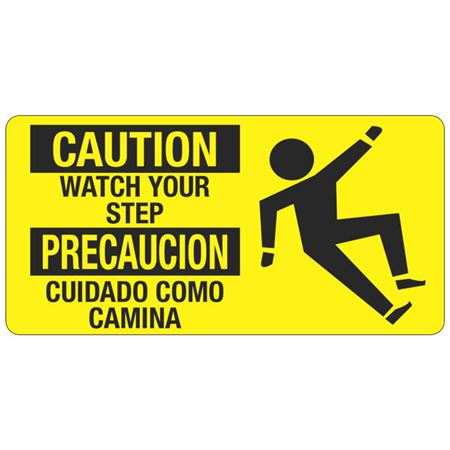 Caution Watch Your Step - Bilingual - 4 x
8